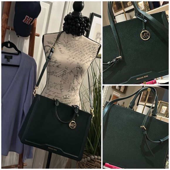 MICHAEL Michael Kors Handbags - MICHAEL Michael Kors Jessie Large Tote Satchel in Racing Green, BNWT